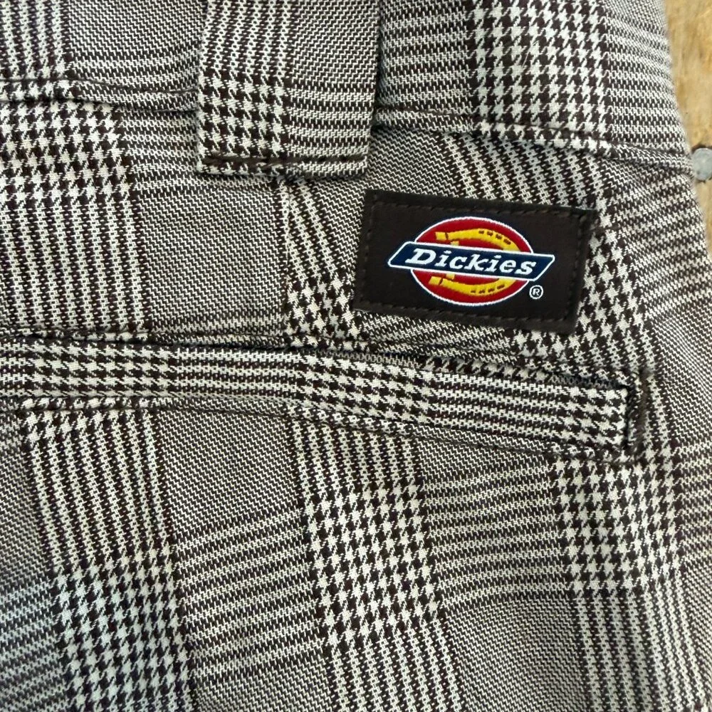 Dickies Bakerhill High Rise Wide Leg Plaid NWOT Size 0 - Picture 3 of 7